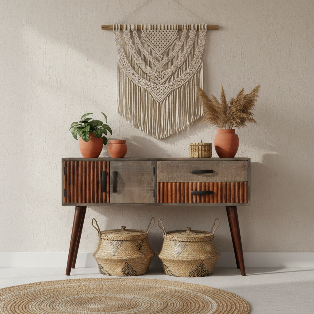 Bohemian luxe setting