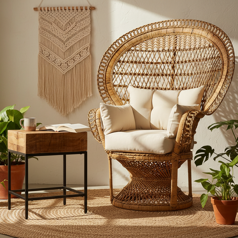 Bohemian Reading Nook Setting