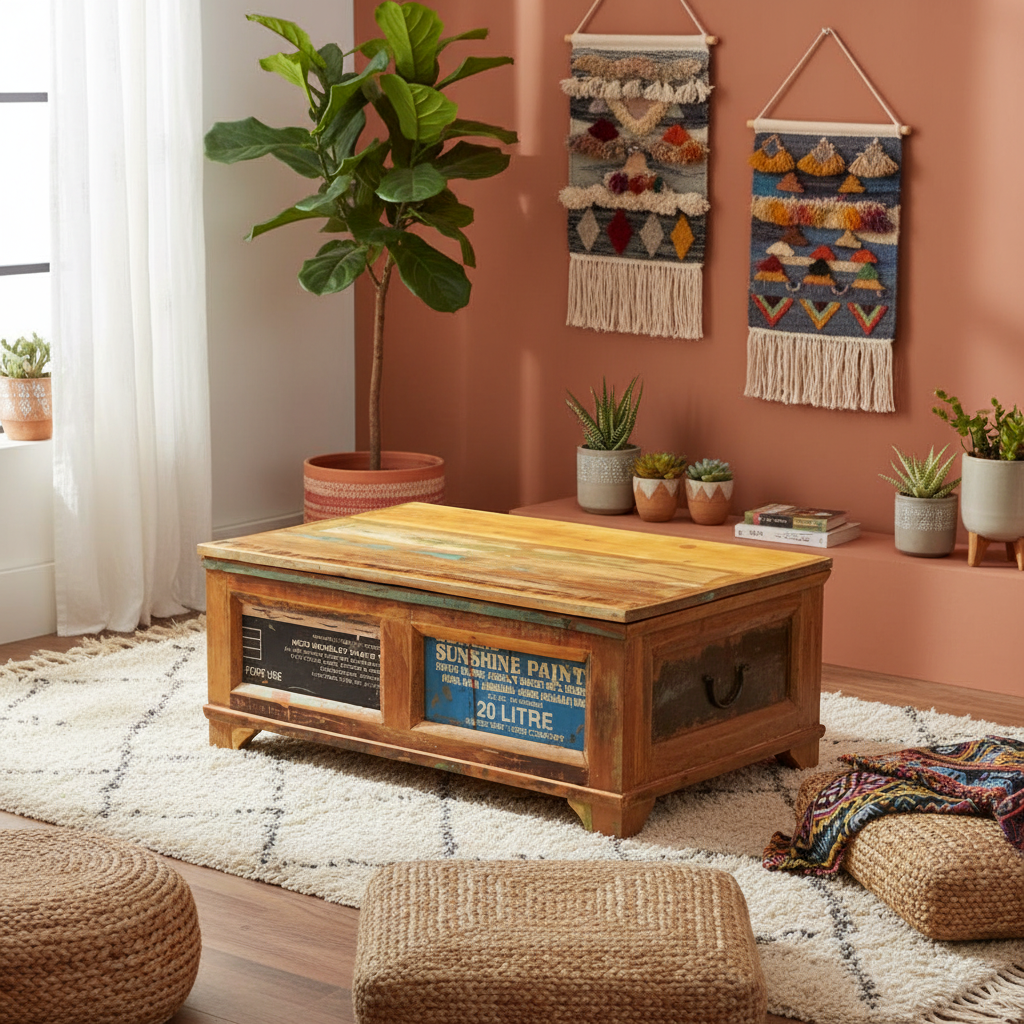 Bohemian setting showing storage