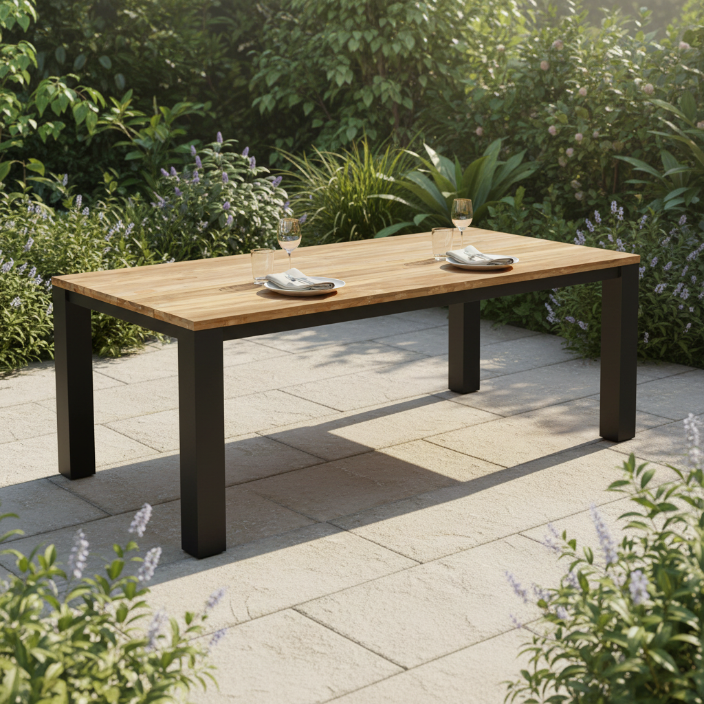 Boston teak tafel – hero shot
