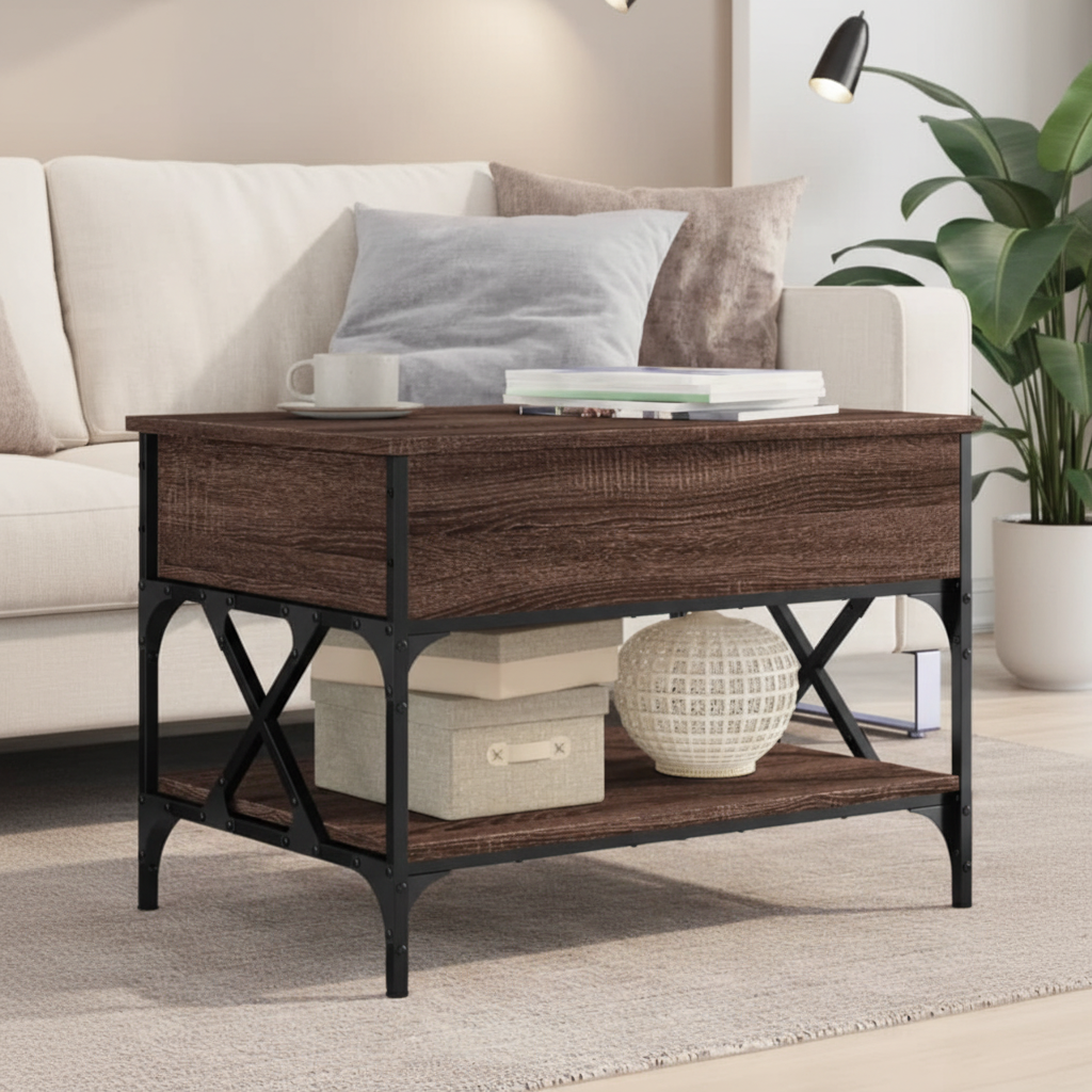 Bruin eikenkleur salontafel - Warme woonkamer