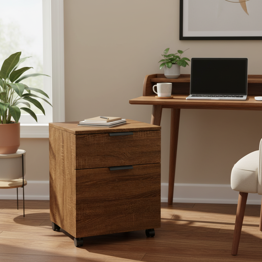 Bruineiken dossierkast