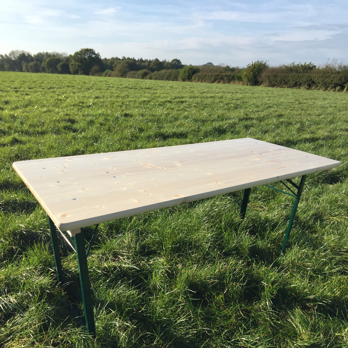 Biertafel 160 x 70 cm KING – op een grasveld
