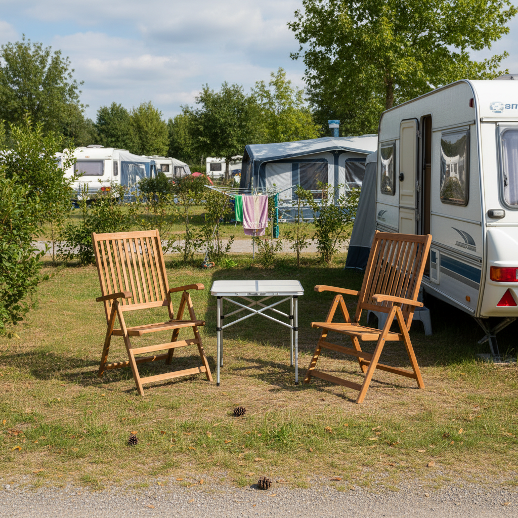 Camping met 2 stoelen