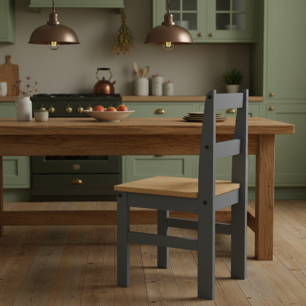 Chair in farmhouse kitchen