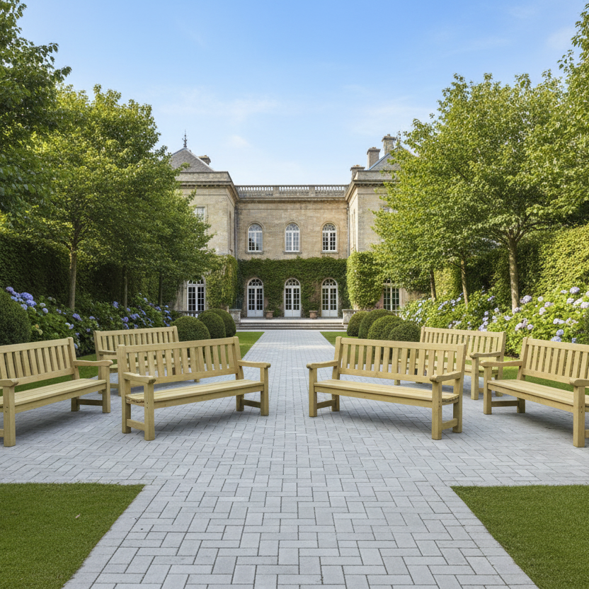 Charles tuinbank six-pack - parallelle rijen