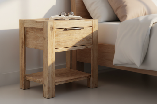 Close-up hero shot nachtkastje met lade