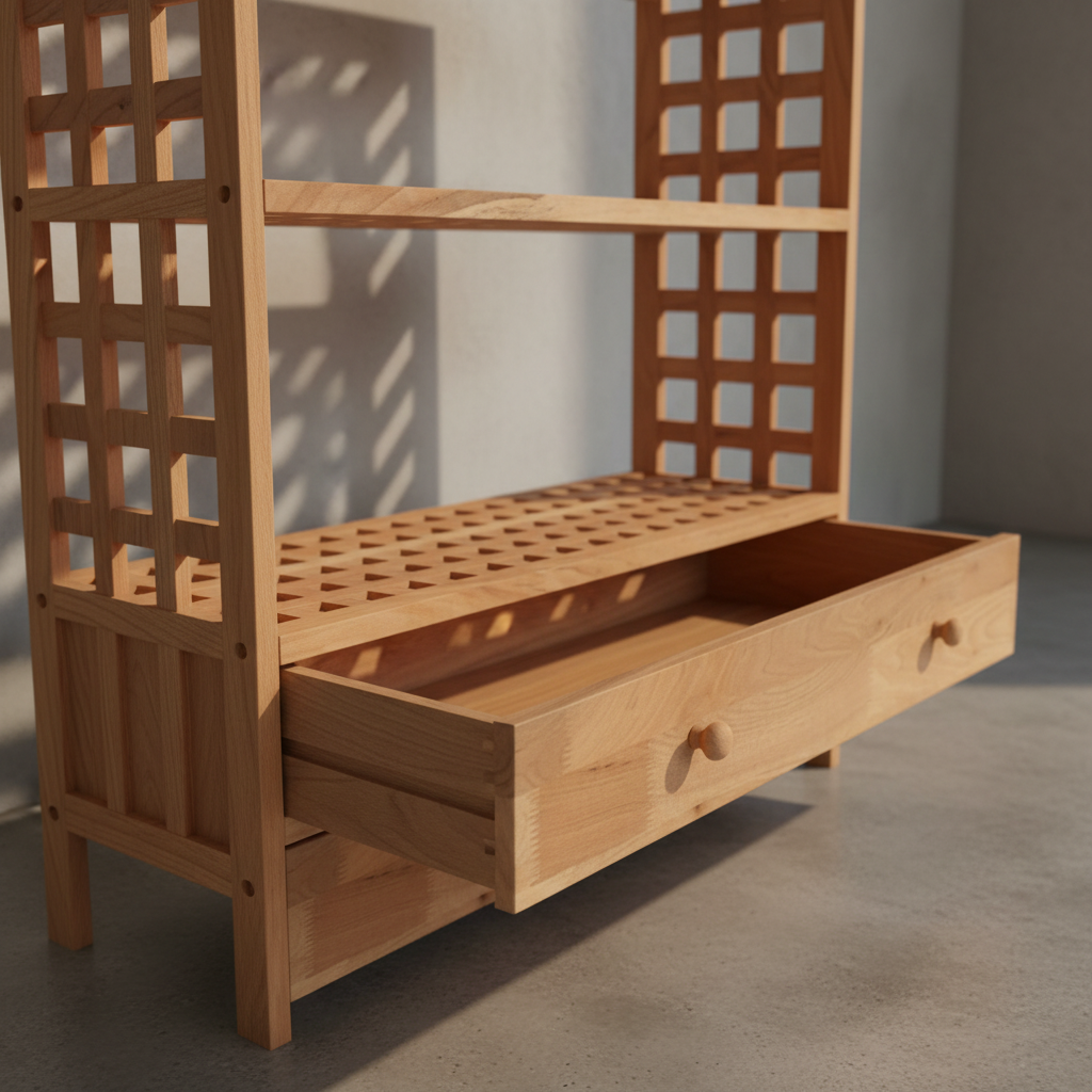 Close-up - lade detail en hardware