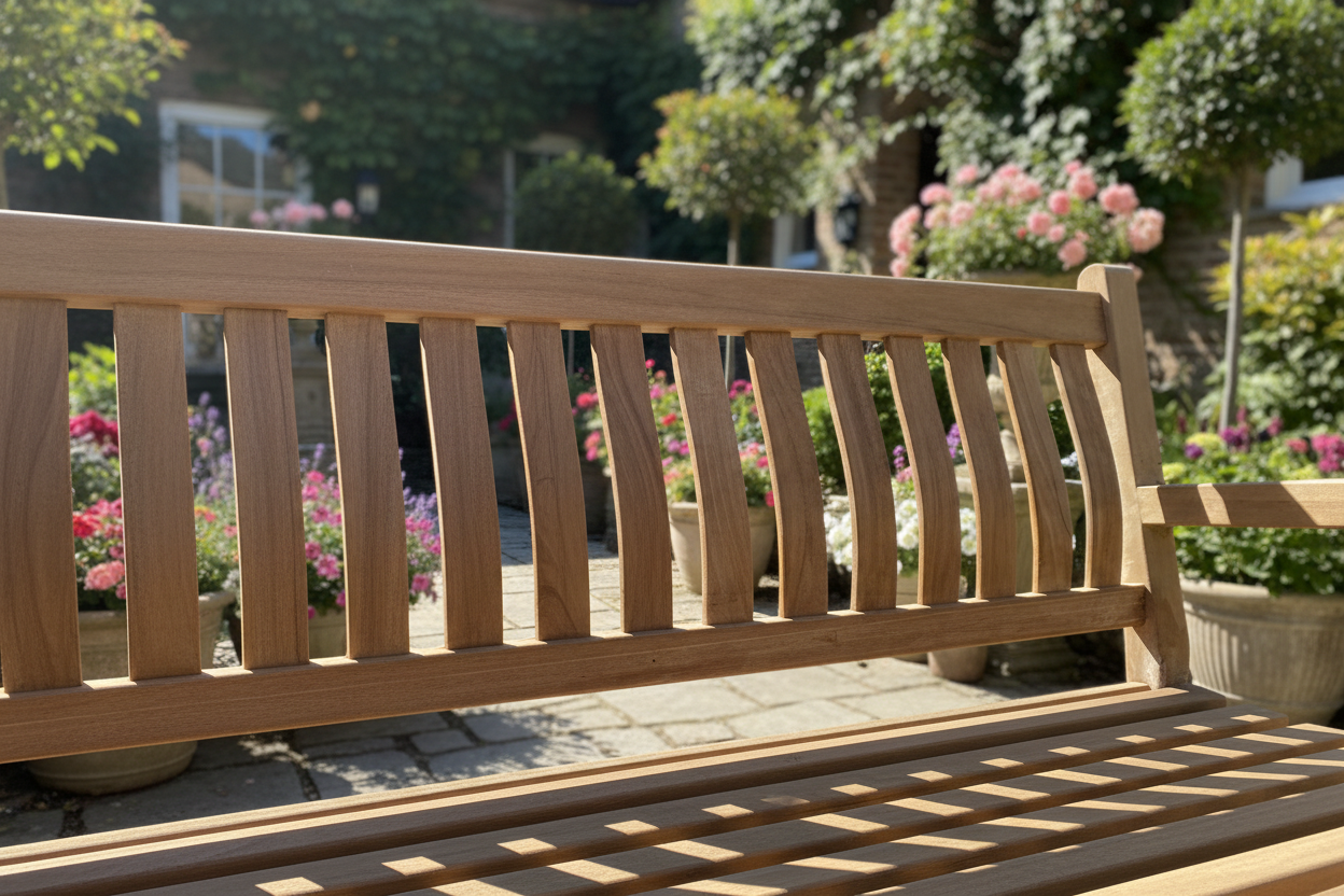 Close-up met binnenplaats achtergrond