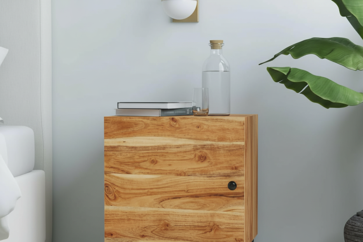 Close-up productfoto met natuurlijke houtnerf