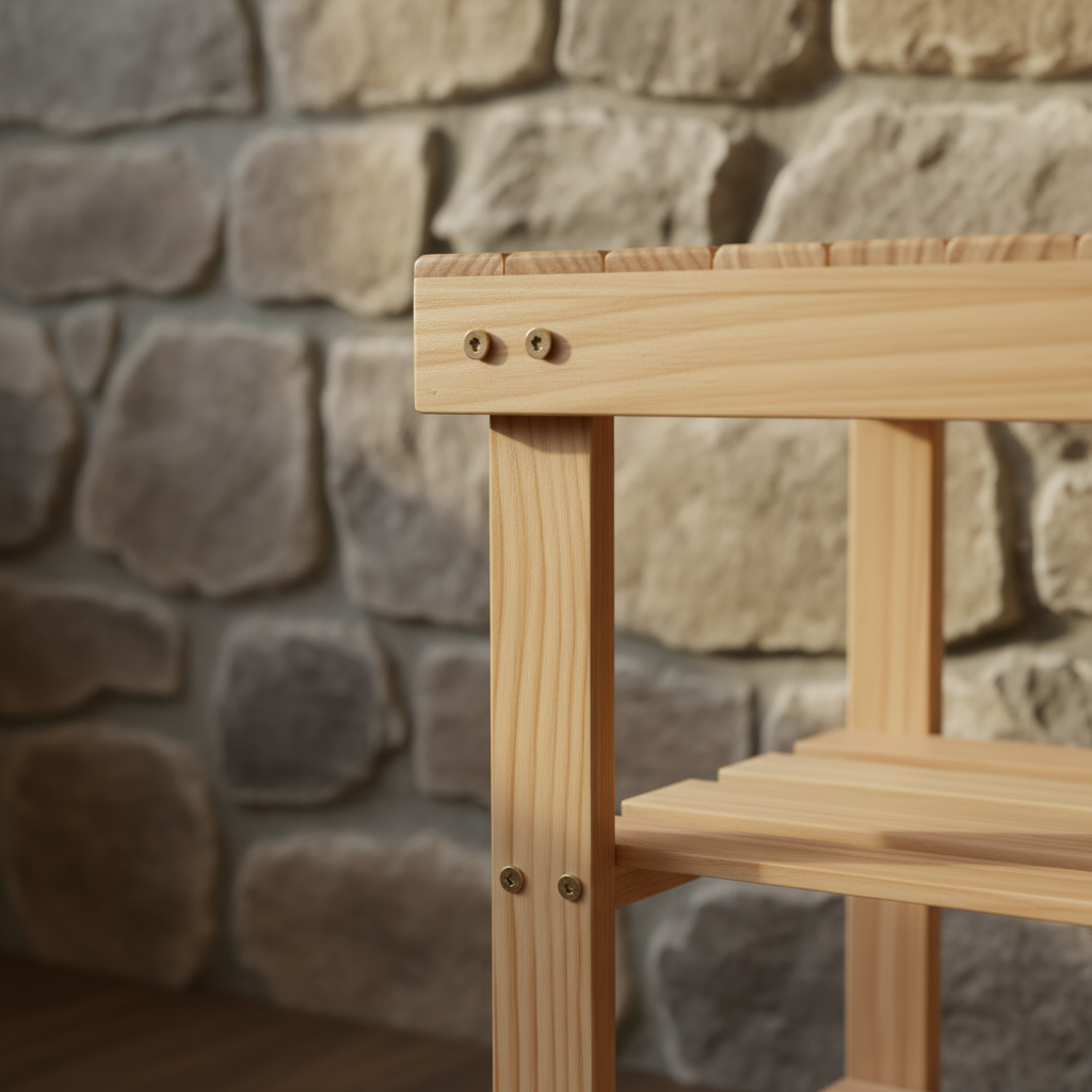 Close-up - rustic mountain cabin