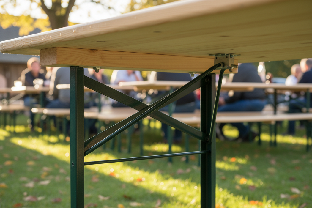 Close-up verbindingen biertafelset