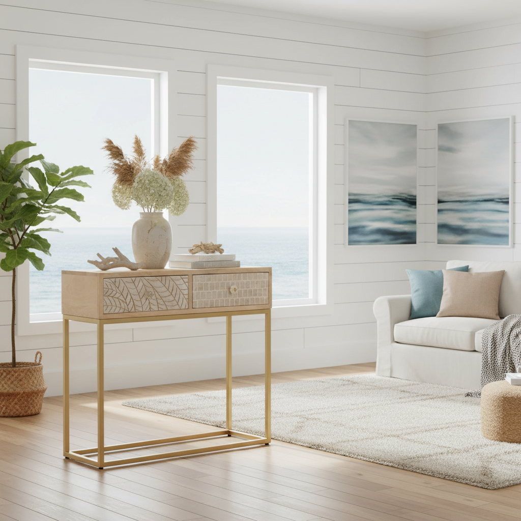 Coastal living room setting