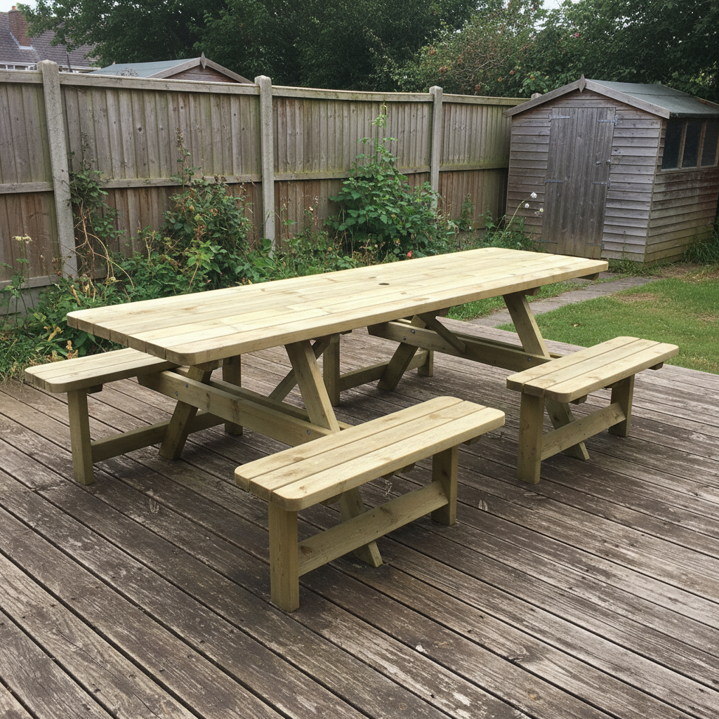 Comfort picknicktafel op terras