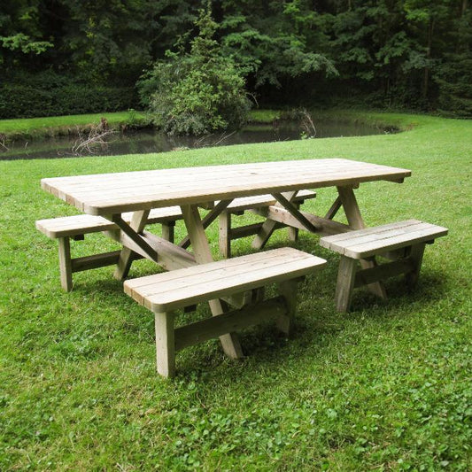 Picknicktafel 240 cm Comfort KING - Duurzame buitenmeubelen