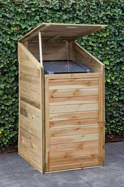 Grenen container berging Enkel (70 x 85 x 135 cm).