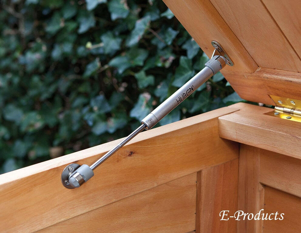 Hardhouten container berging enkel (75 x 75 x 135 cm).