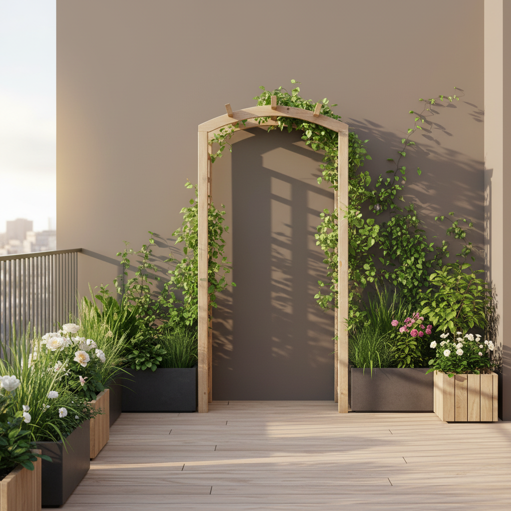 Contemporary terrace setting