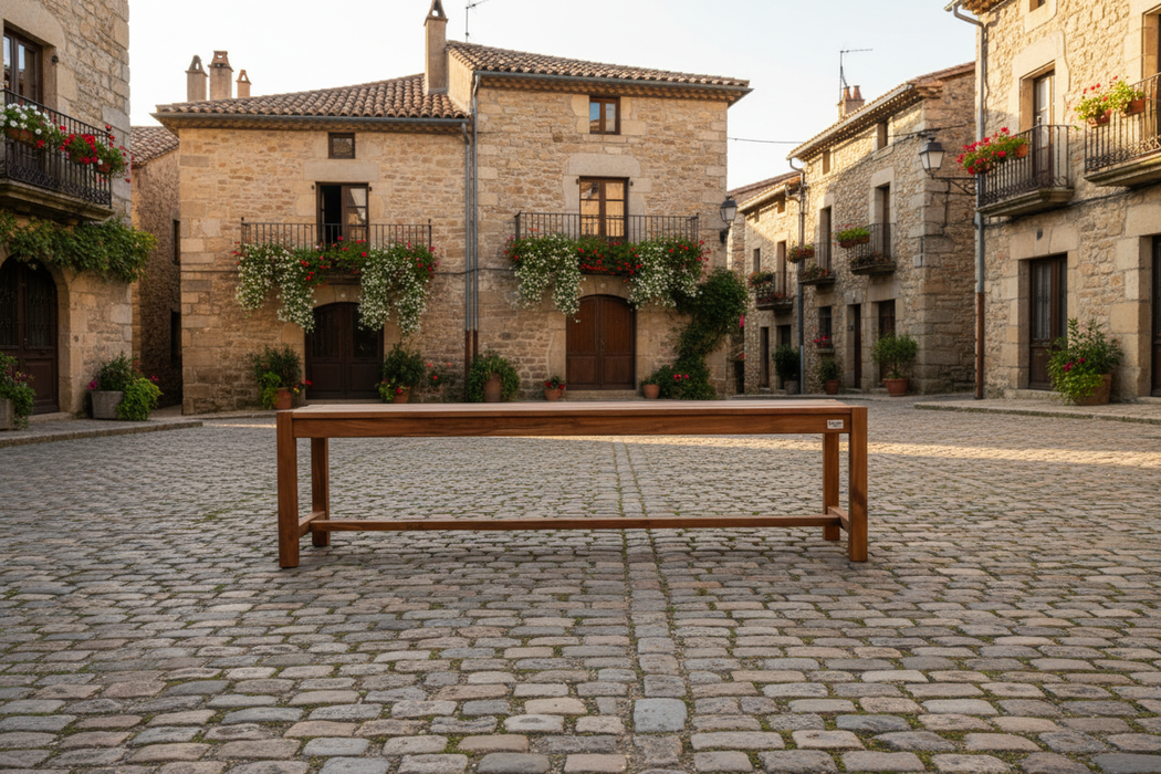 Court bank Europees dorpsplein