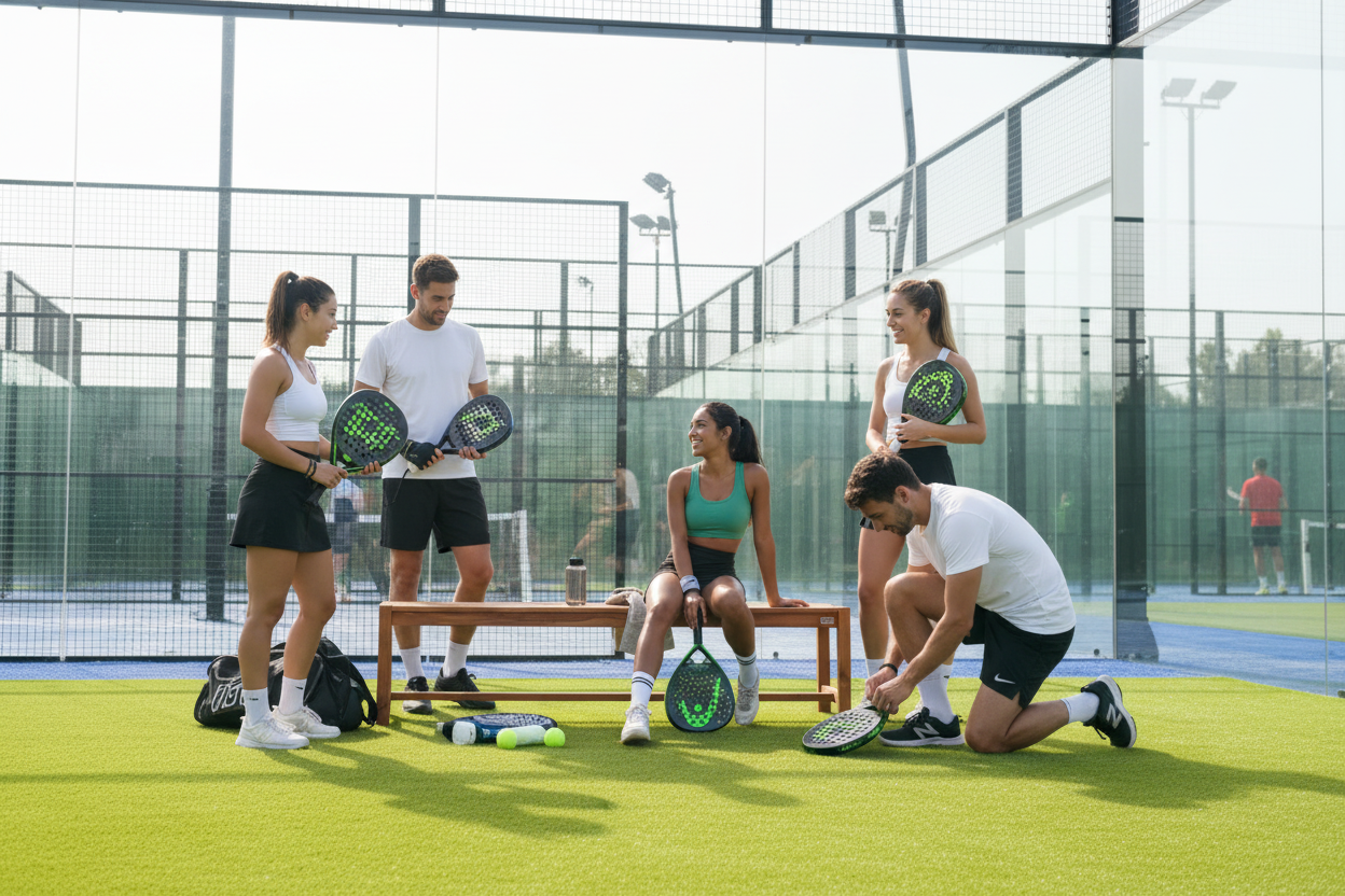 Court bank groep vrienden