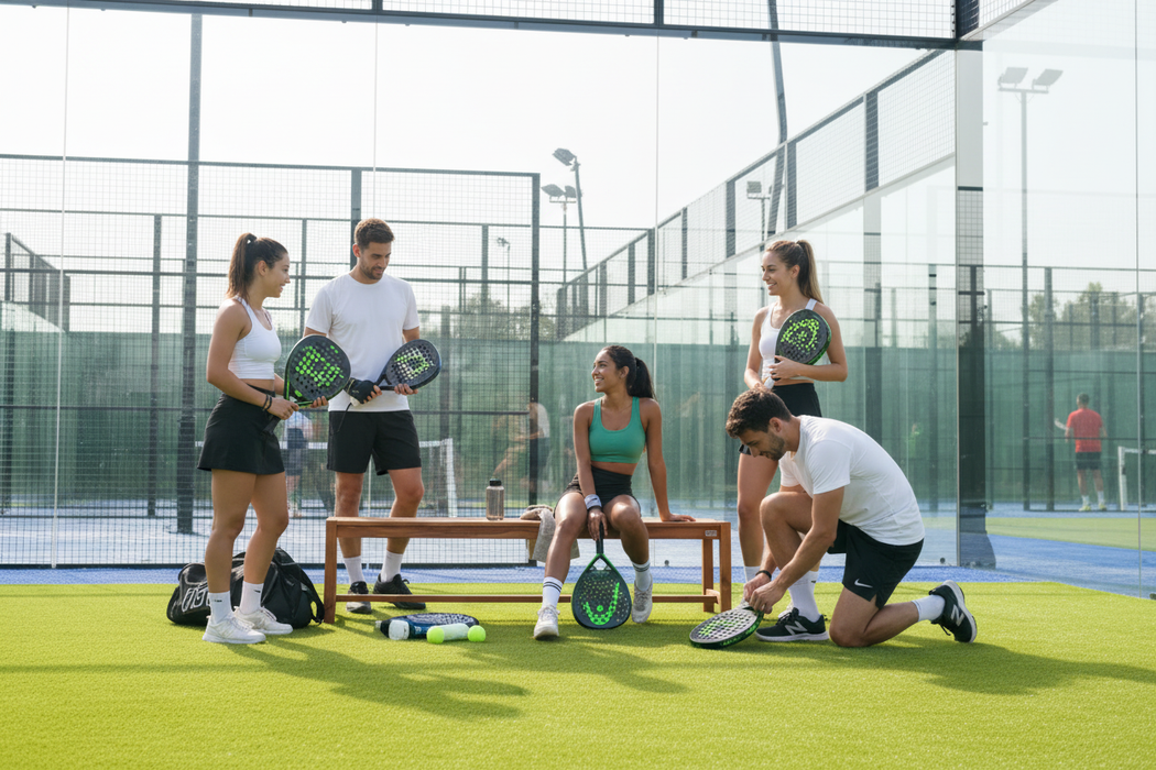 Court bank groep vrienden