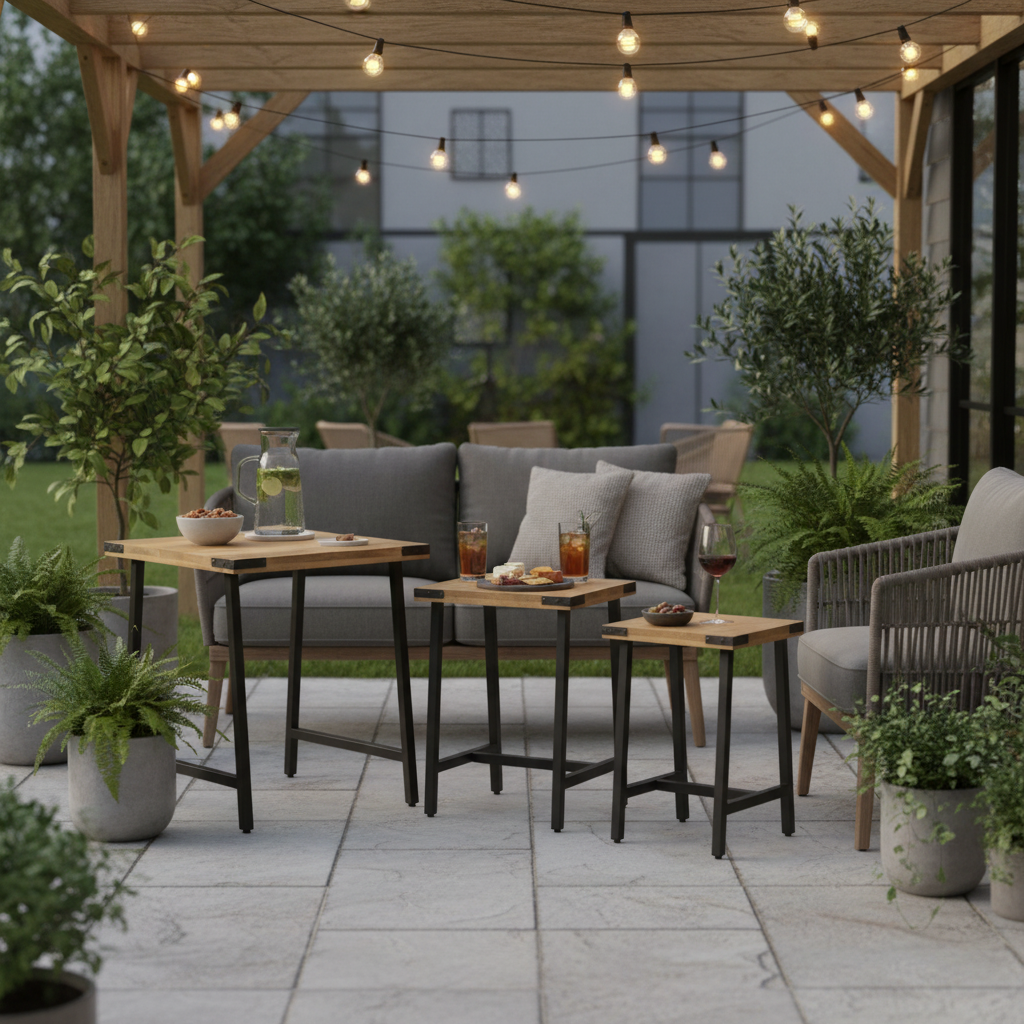 Covered outdoor terrace