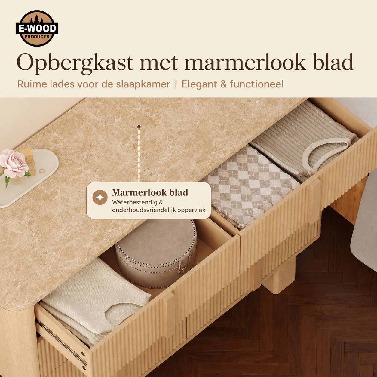 CURVE XL ladekast met 8 laden  – 120 cm breed