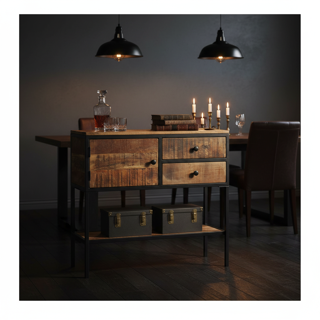 Dark industrial dining