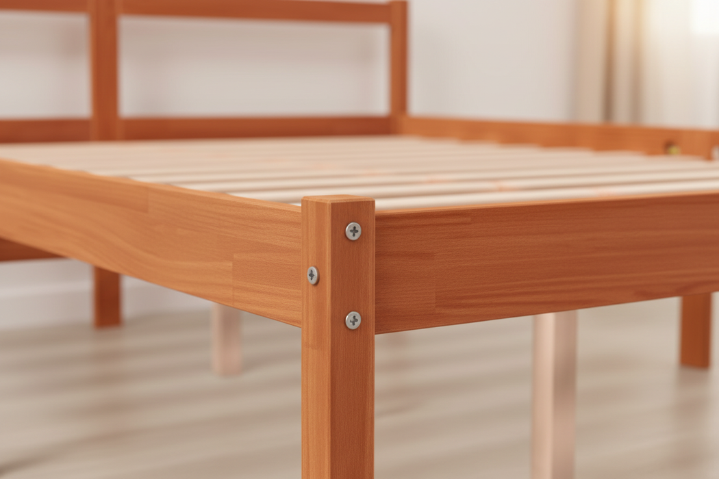 Detail grenenhout constructie