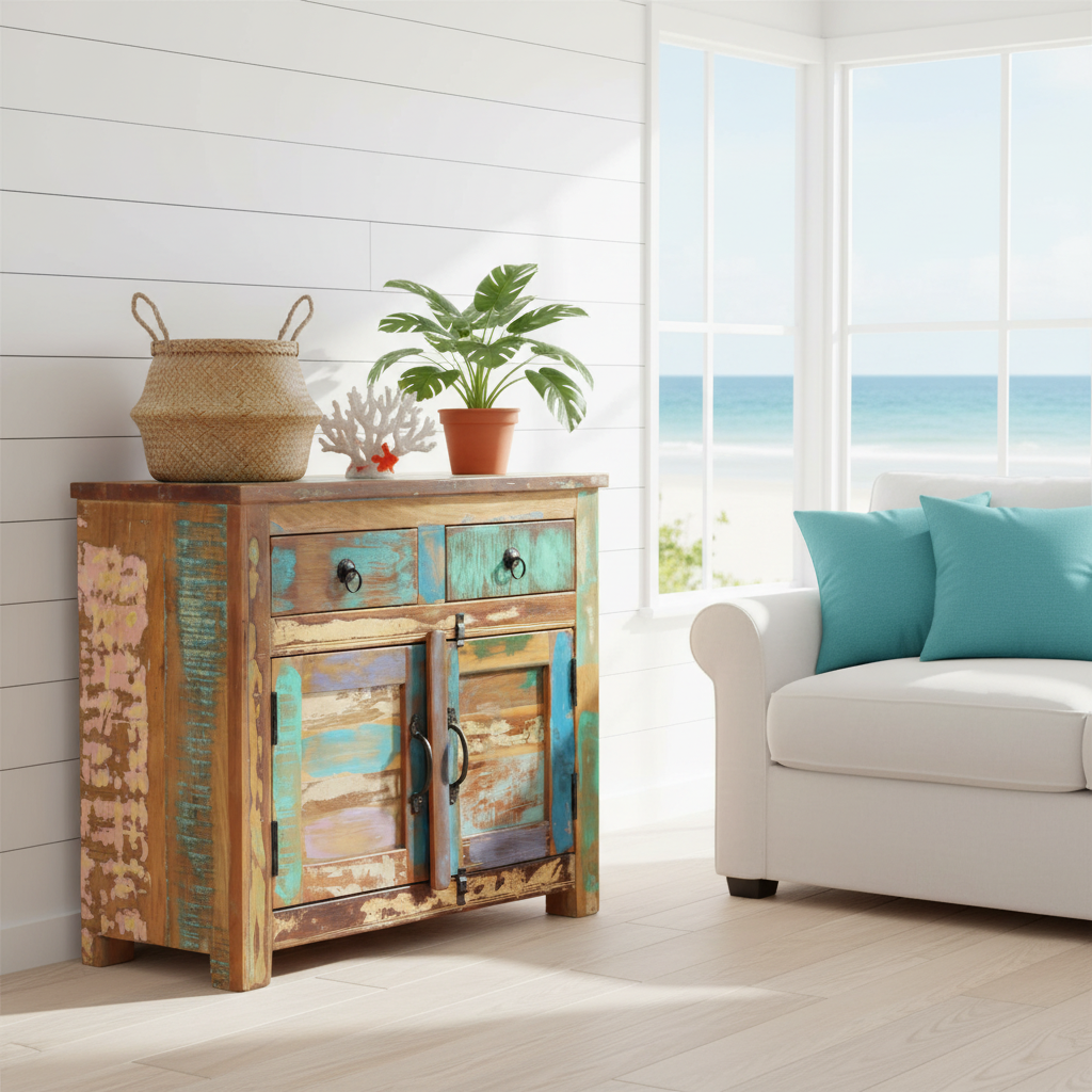 Dressoir in coastal woonkamer