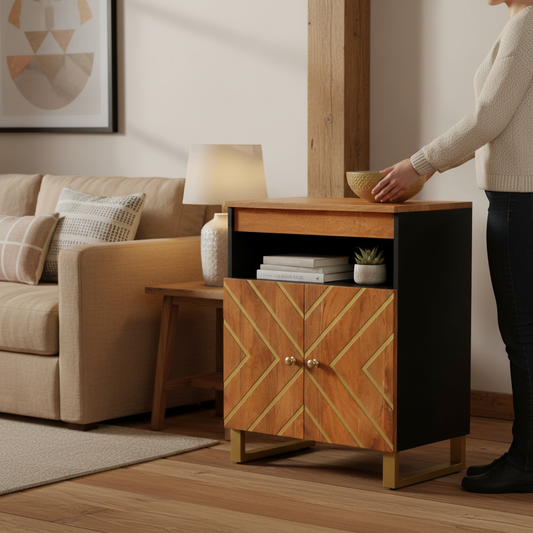 Dressoir in landelijke woonkamer