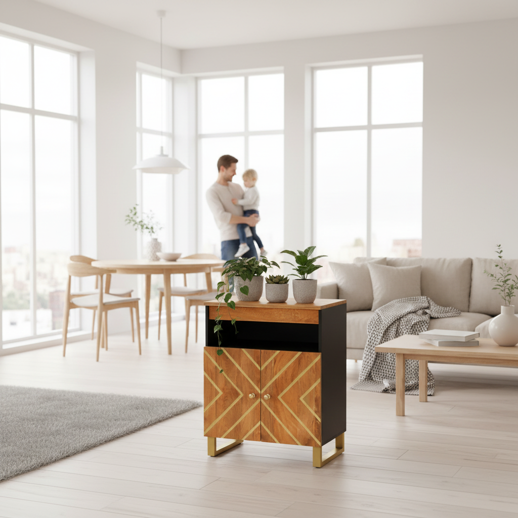 Dressoir in Scandinavisch interieur