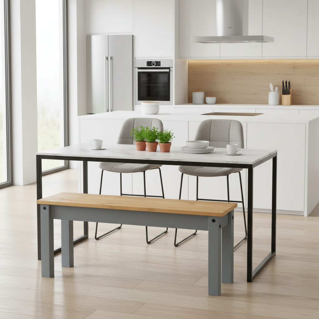 Eetkamerbank in open woonkeuken