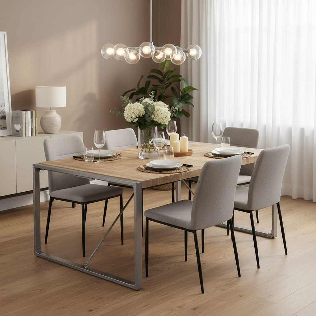 Eettafel in moderne eetkamer