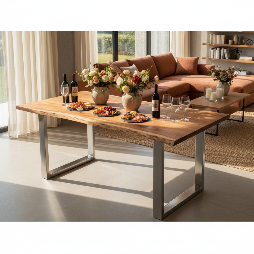 Eettafel met boomrand 200cm - elegant entertaining