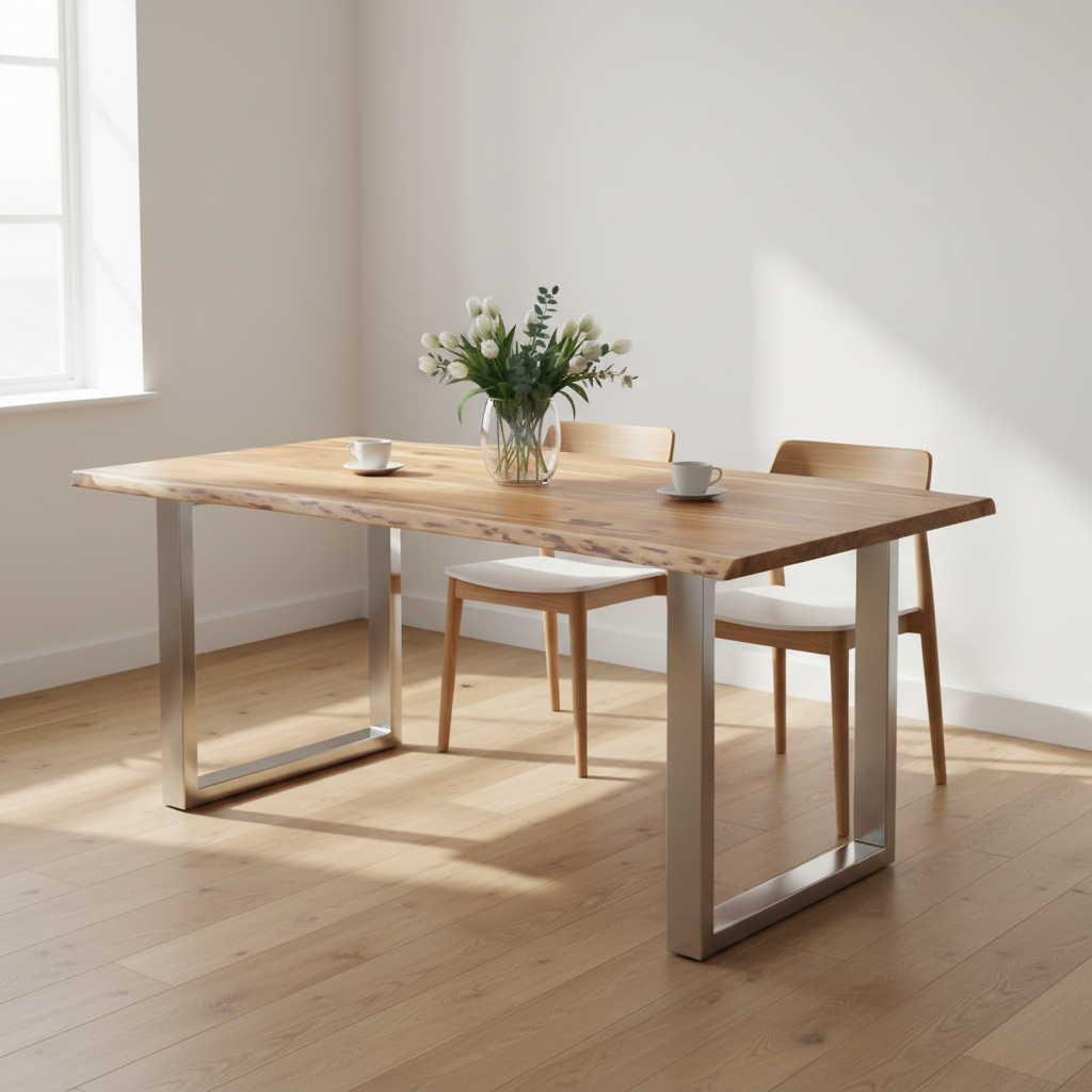 Eettafel met boomrand 200cm - minimaal gestyleerd