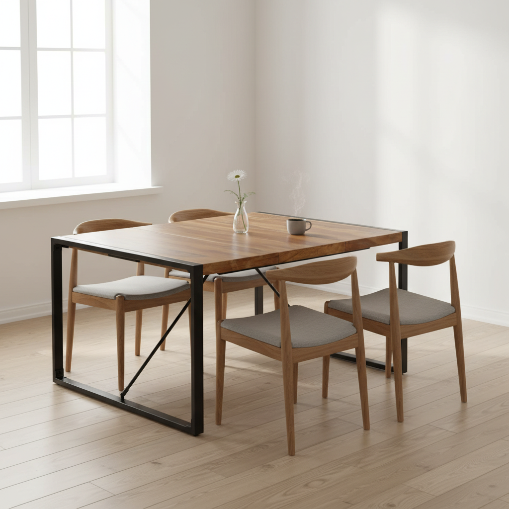 Eettafel minimaal gestyleerd