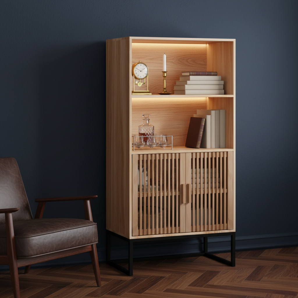 Eiken Boekenkast – Hotel-chique