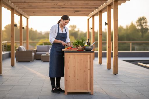 Enkele buitenkeuken elegante pergola