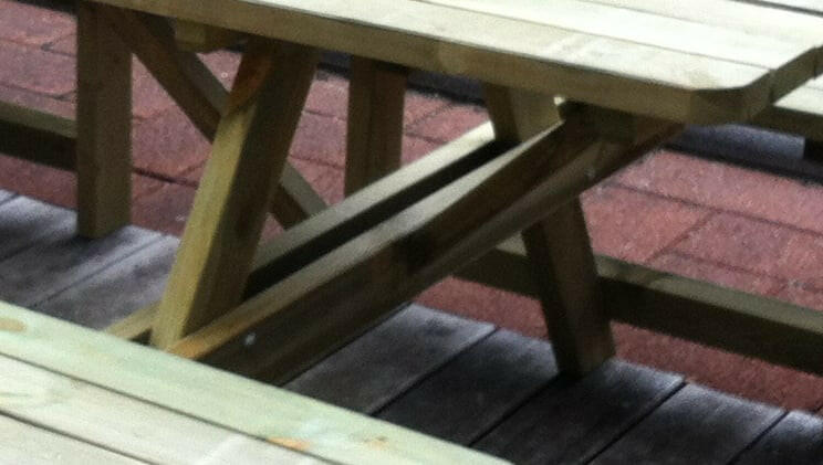 Extra dwarsbalken-pakket Comfort picknicktafel – Vuren – foto 2