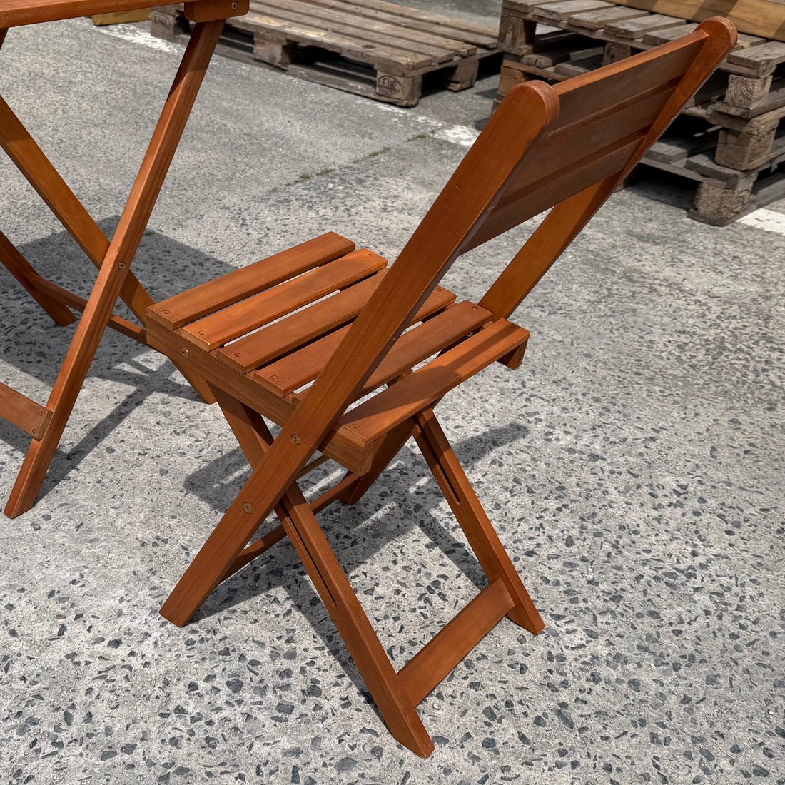 Hardhouten opklapbare bistroset Faro – gemonteerd geleverd – Acacia – foto 3