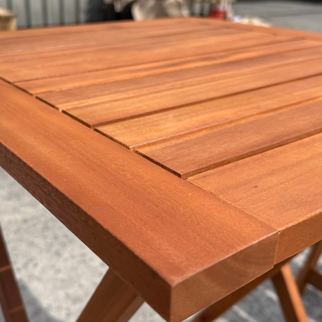 Hardhouten opklapbare bistroset Faro – gemonteerd geleverd – Acacia – foto 5