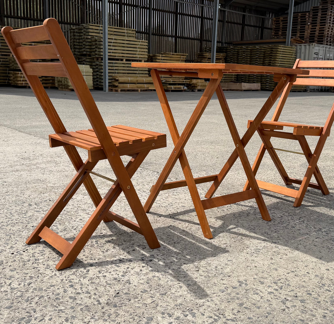 Hardhouten opklapbare bistroset Faro – gemonteerd geleverd – Acacia – foto 6