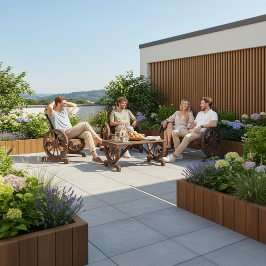 Friends relaxing together