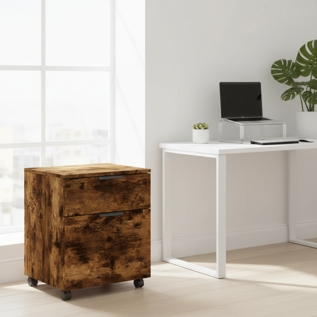 Gerookt eiken dossierkast