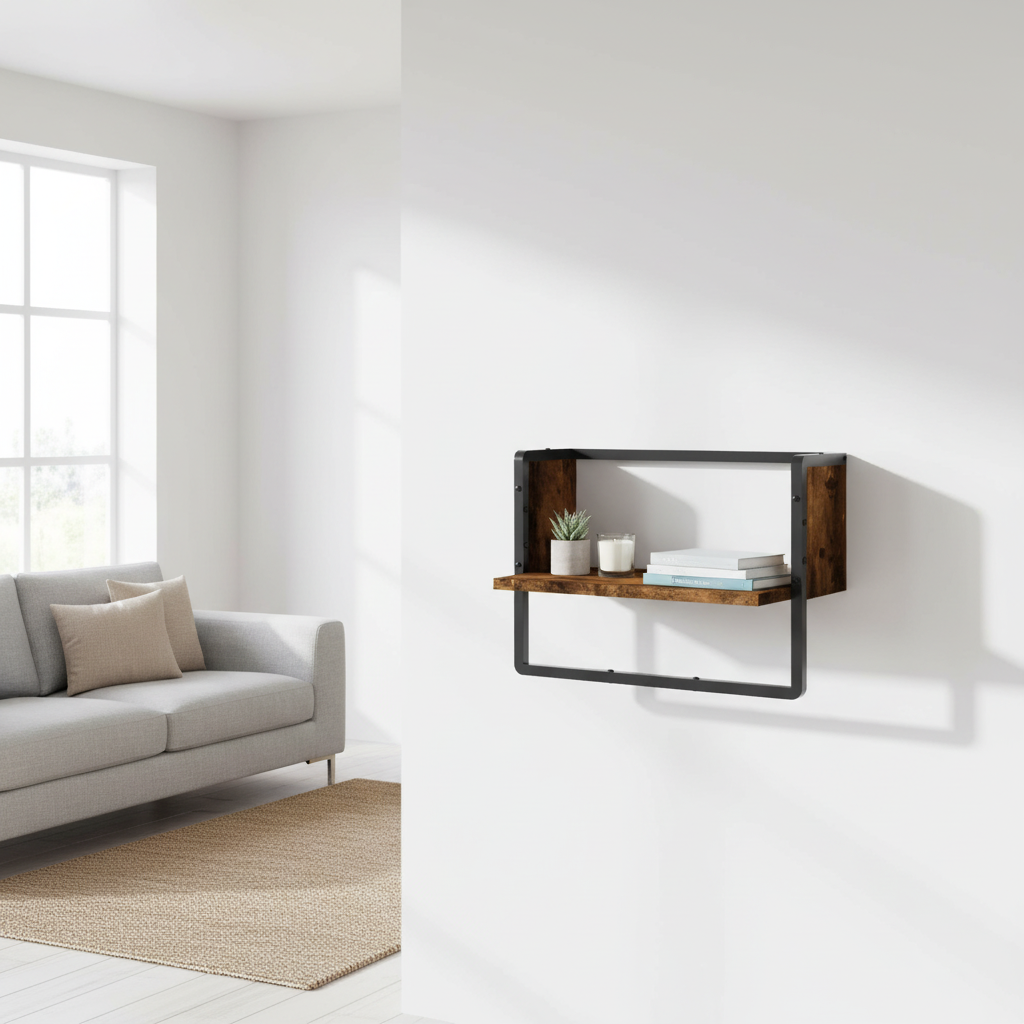 Gerookt eiken wandschap - Moderne woonkamer