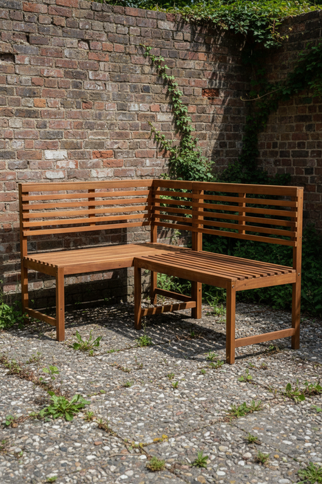 Gravel patio with natural wear