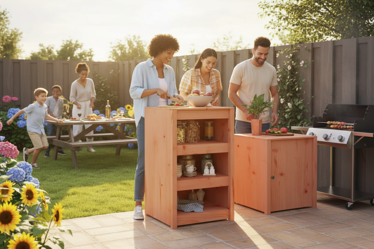 Grenova douglashout zomer BBQ