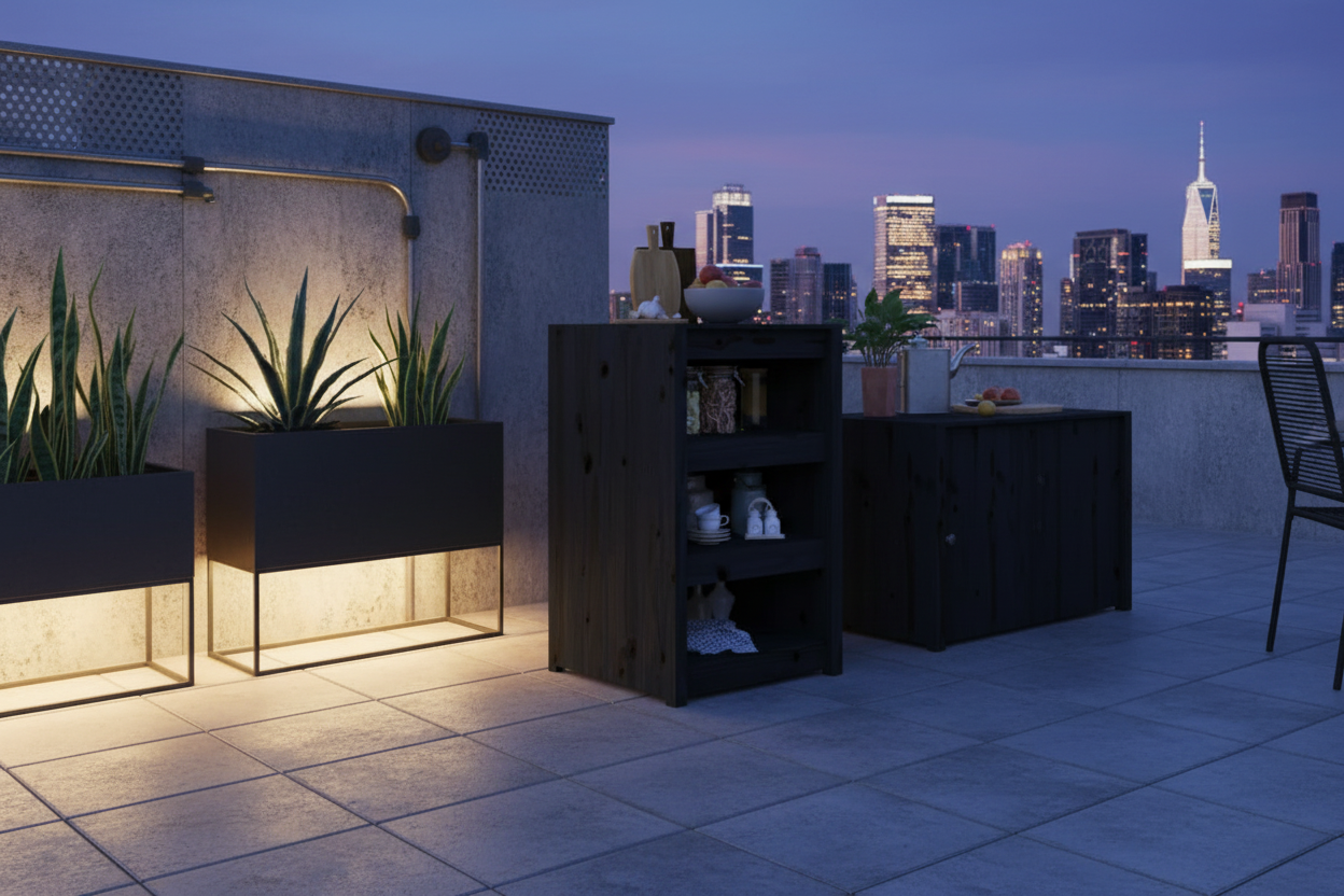 Grenova zwart hout industrial rooftop