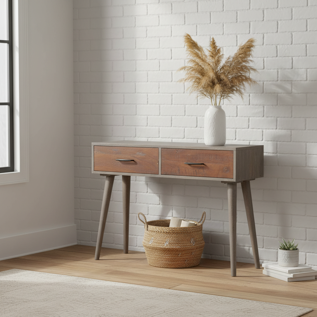 Grey wood industrial office